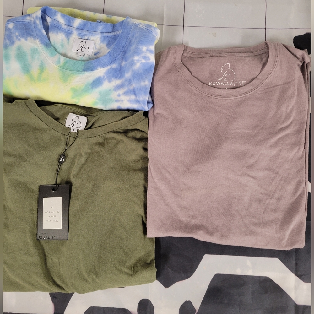 3for1 Mens 4 Seasons Bundle: 3 NWT Kuwalla-Tees Bundle! Tee/Long/Sleeveless, XL